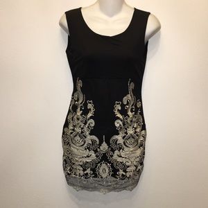 Gold thread Mini Dress